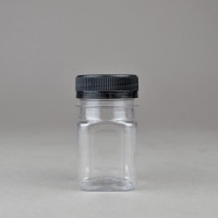 Rectangular plastic bottle 50 ml (24 pieces)