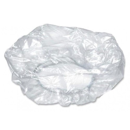 غطاء للرأس بلاستيك شفاف (100حبة)