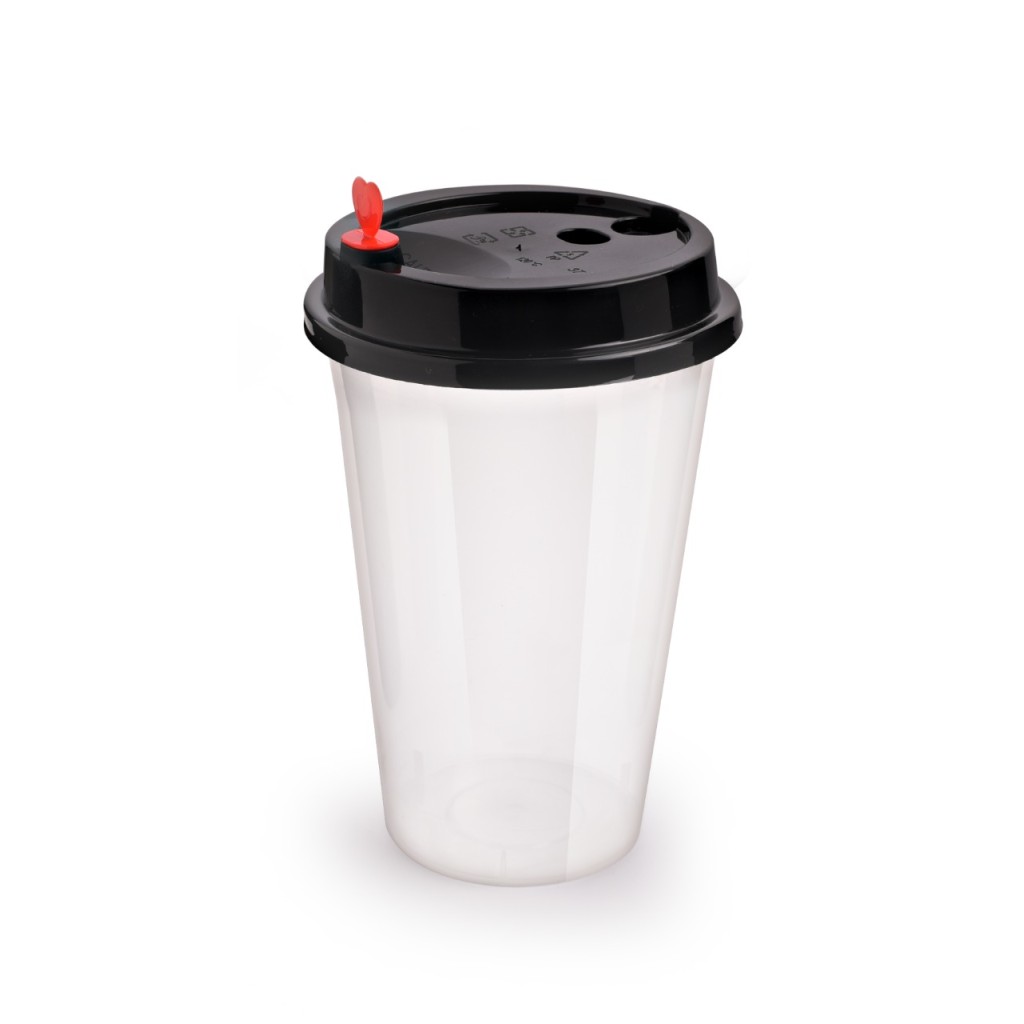 Transparent juice cups 360 ml (12 pieces)