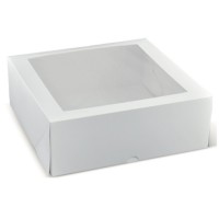 Cake Boxes with Window 22.8 x 22.8 x 7.5 cm (10 Pieces)