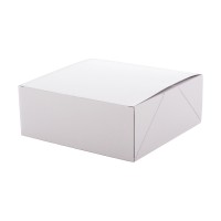 White cardboard cake boxes 22 x 22 x 7 cm (10 pieces)