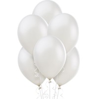 White balloons for parties (25 pieces)