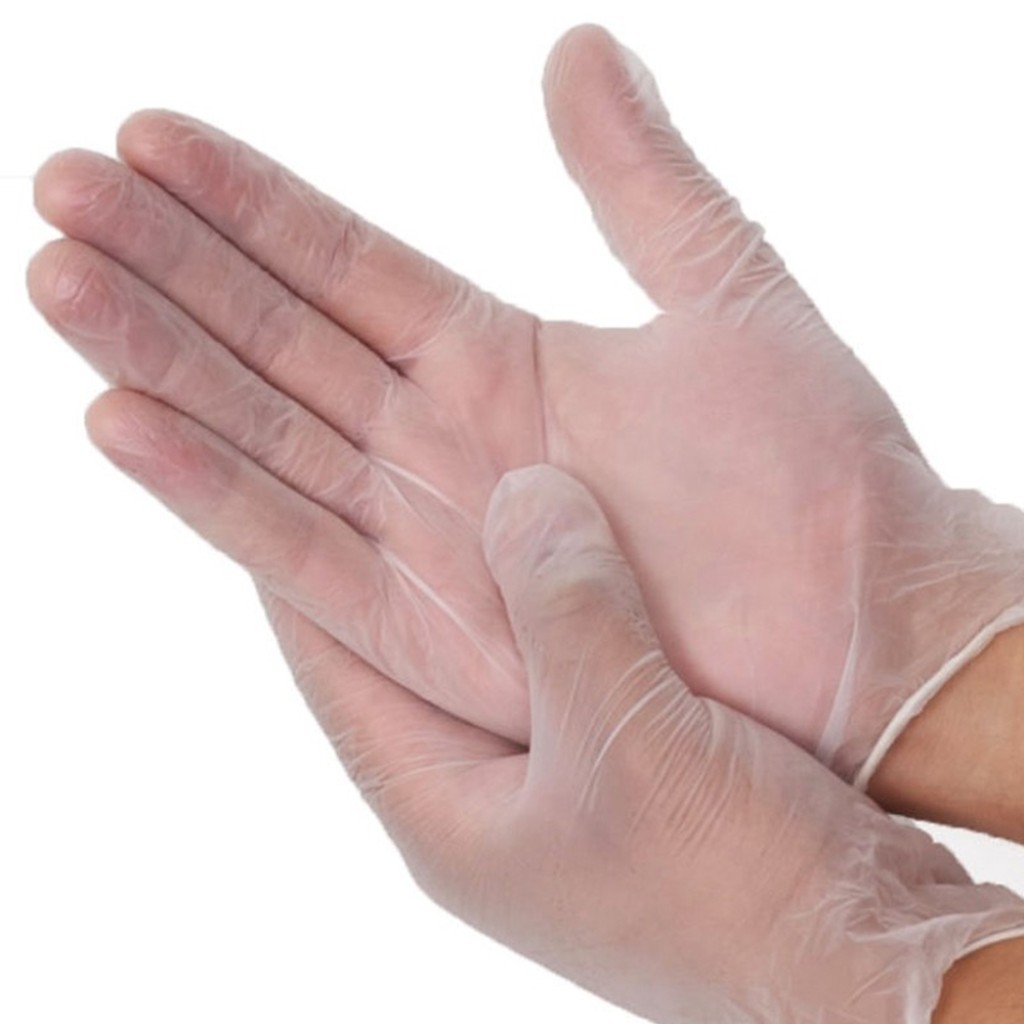 Medium clear gloves (70 pcs)