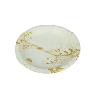 Decorated Round Plate (20 Pieces)