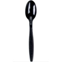 Large black spoon (50 pcs)